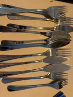 Vintage verzilverd Zilmet vorkjes taartscheppen doos, Ophalen of Verzenden, Zo goed als nieuw, Zilver