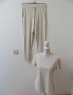 X62 MI PIACE nieuwe broek + shirt travelstof beige M38/40, Maat 38/40 (M), Beige, Nieuw, Ophalen of Verzenden