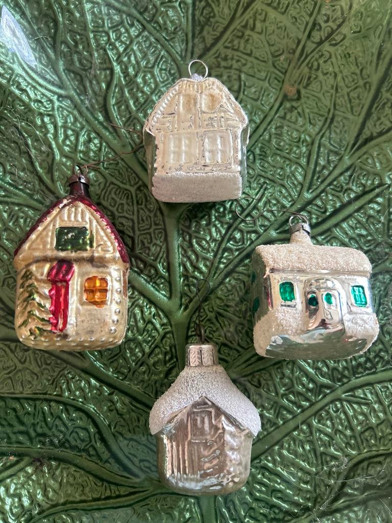 Kerstballen huisjes, Ophalen of Verzenden
