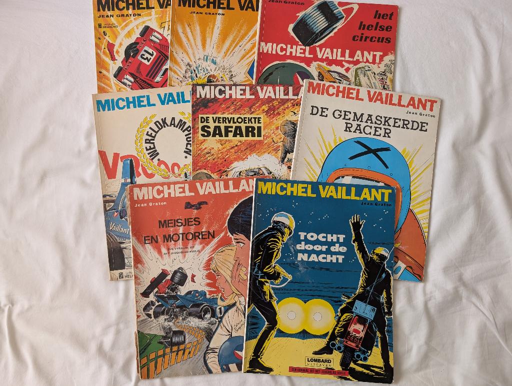 Stripboeken Michel Vaillant, 8x, Meerdere stripboeken, Ophalen of Verzenden, Gelezen