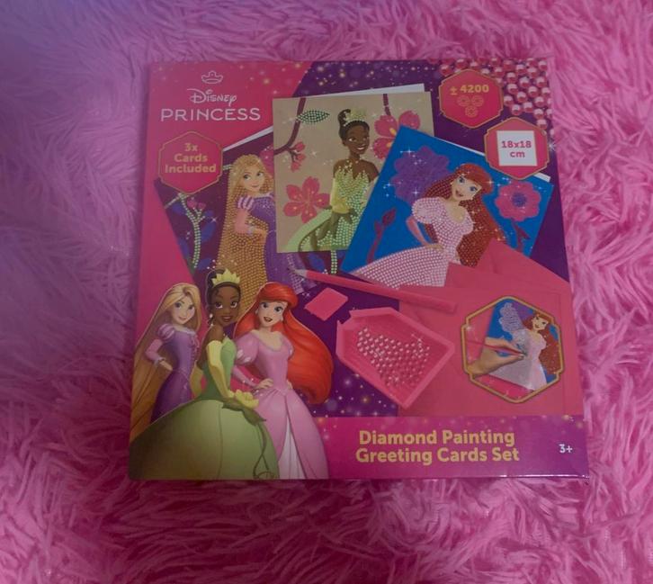 Disney Princess Diamond Painting kaarten set – nieuw, Hobby en Vrije tijd, Knutselen, Zo goed als nieuw, Knutselwerk, Ophalen of Verzenden