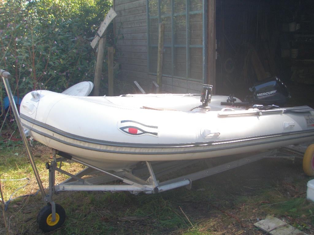ribeye ts 370 + mercury 9.9, Watersport en Boten, Aluminium, Zo goed als nieuw, Benzine, Minder dan 70 pk