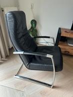 Fauteuil Topform zwart leer, Ophalen, Gebruikt, Minder dan 75 cm, Leer