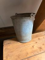 Vintage zinken emmmer voor planten., Ophalen of Verzenden