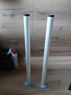 2 IKEA tafelpoten - wit, gebruikt onder bureau, Ophalen, Gebruikt, Metaal, Tafelpoot