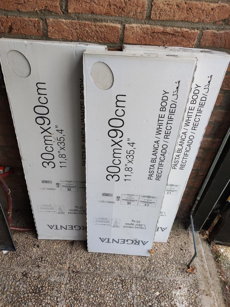 Tegels voor badkamer, 30x90cm en 60x60cm, Doe-het-zelf en Verbouw, Tegels, Ophalen