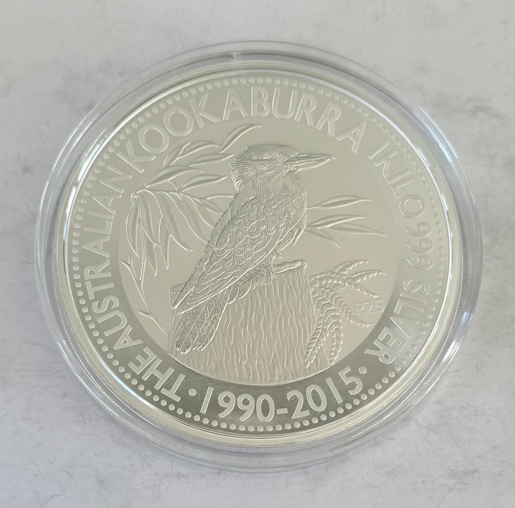 1 kilo zilver 2015 Australian - Kookaburra 999 zilver, Ophalen of Verzenden, Zilver