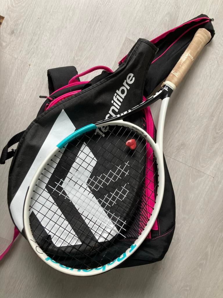 Tecnifibre tennisracket (voor kids) met tas, Sport en Fitness, Tennis, Gebruikt, L00, Racket, Ophalen