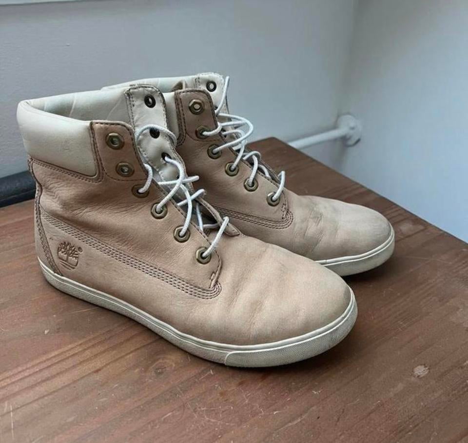 Beige boots timberland, 38, Ophalen of Verzenden, Zo goed als nieuw, Beige