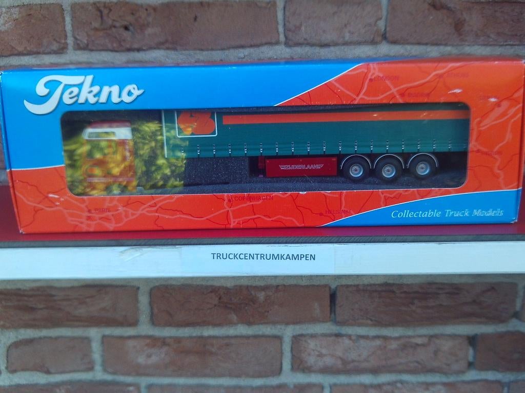 Tekno  Man  met  Tautliner  van  Zijderlaan., Hobby en Vrije tijd, Modelauto's | 1:50, Ophalen of Verzenden, Nieuw, Bus of Vrachtwagen