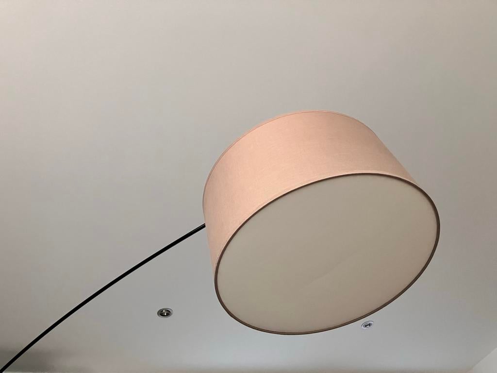Hangende vloerlamp met stoffen kap, Ophalen, Zo goed als nieuw, Stof, 150 tot 200 cm