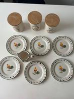 Servies met haan en groenten decoratie, Huis en Inrichting, Keuken | Servies, Ophalen of Verzenden, Compleet servies