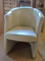 kleine (kunst)leren fauteuil, Huis en Inrichting, Fauteuils, Ophalen, Gebruikt, Minder dan 75 cm, 50 tot 75 cm