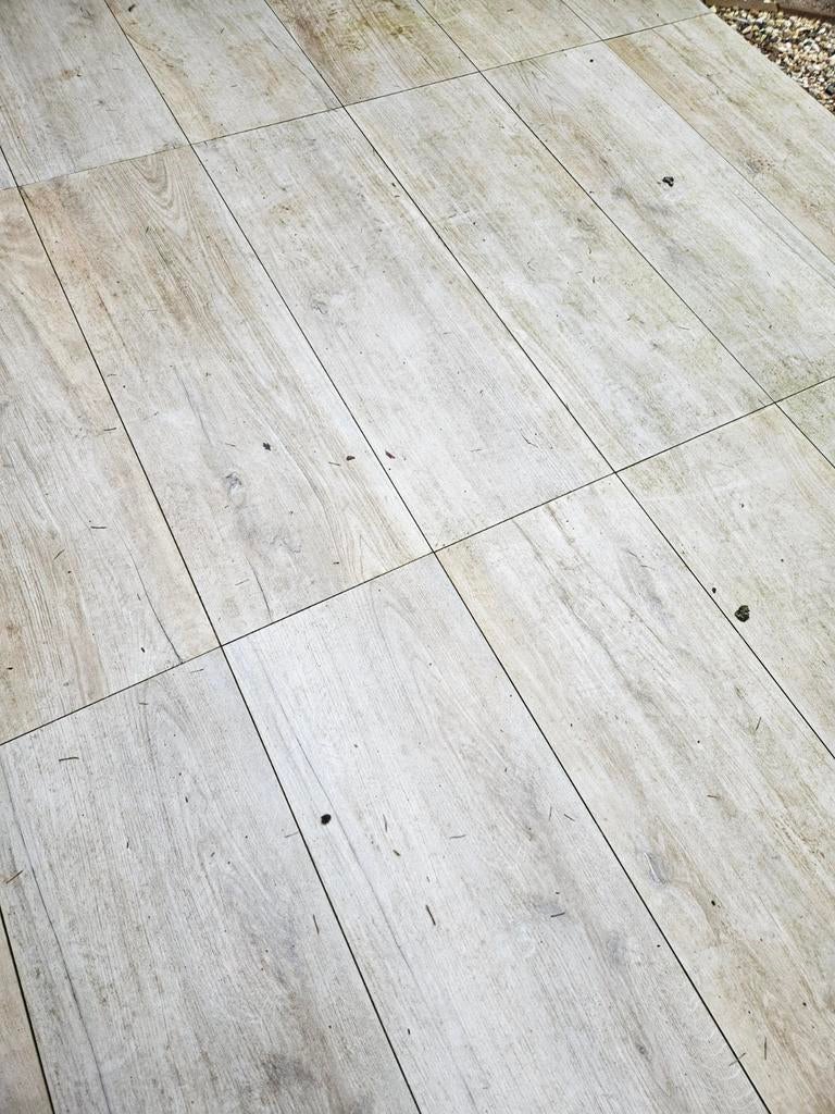 22 Keramische tegels 120x39,5x3, Ophalen, Beige, Nieuw, Tapijttegels