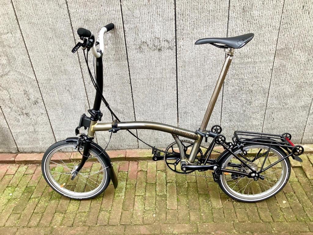 Ultralichte (9,5kg) BROMPTON "P-Line", Titanium onderdelen, Ophalen, Brompton, 16 tot 18 inch, Versnellingen