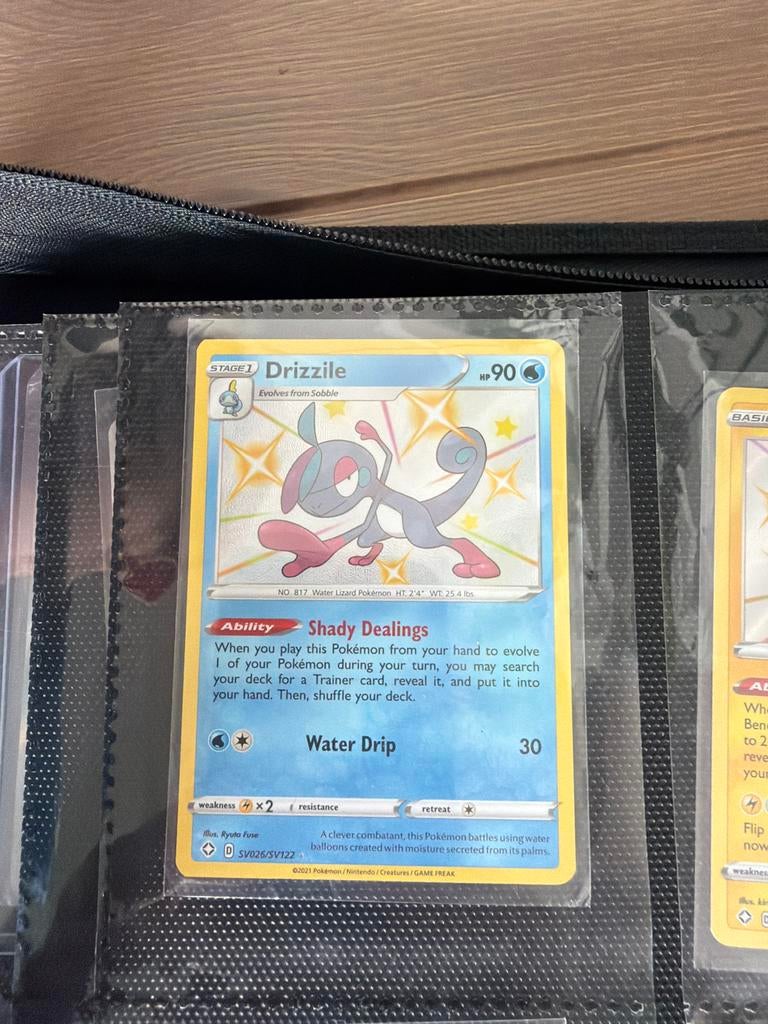 Pokémon Drizzile SV026/SV122 Shiny Vault Kaart, Ophalen of Verzenden, Zo goed als nieuw, Losse kaart, Foil