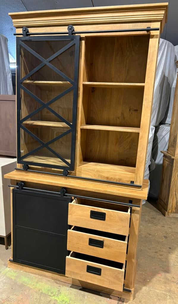 Nieuwe buffetkast Lotte 120 cm | Industrieel | €550, Ophalen, 100 tot 150 cm, 200 cm of meer, Nieuw