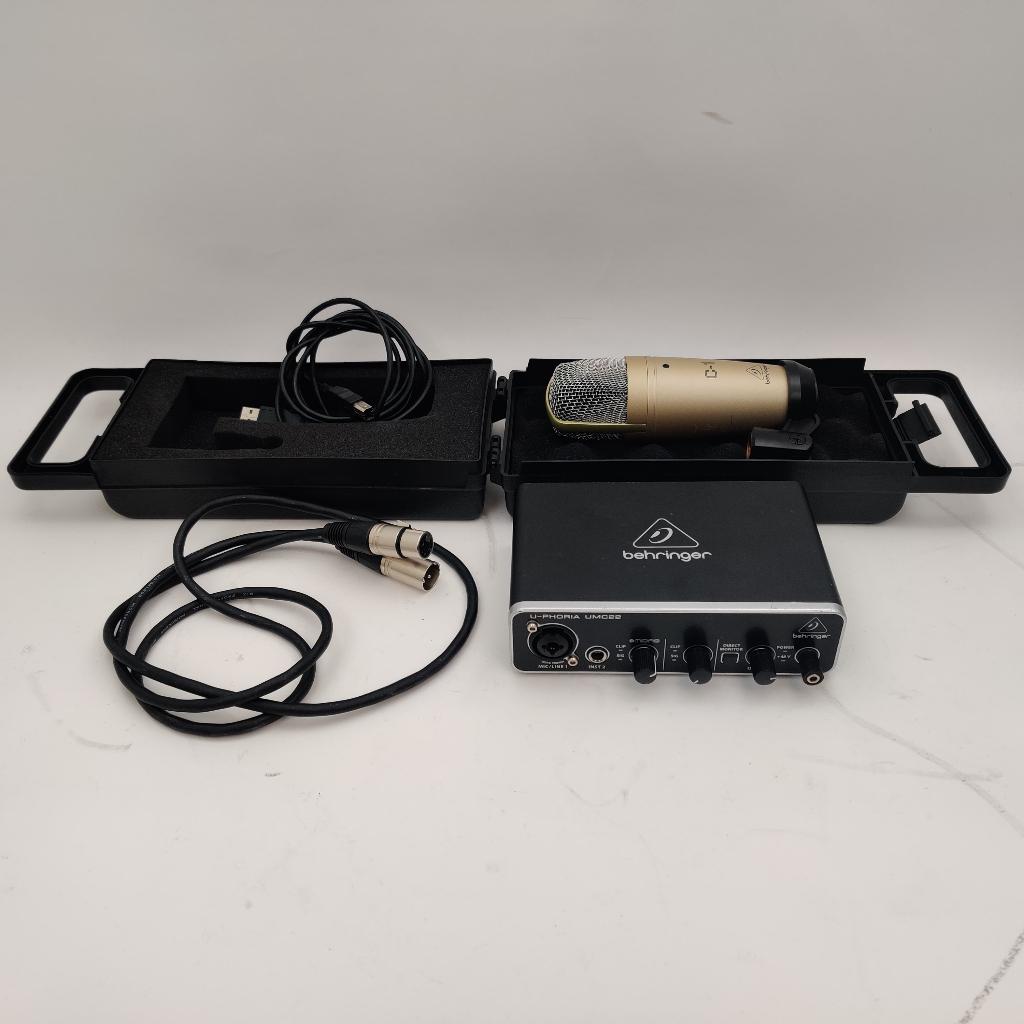 Behringer C-1 + Behringer U-Phoria UMC22 en kabels nu €49.99, Overige typen, B, Ophalen of Verzenden, Zo goed als nieuw