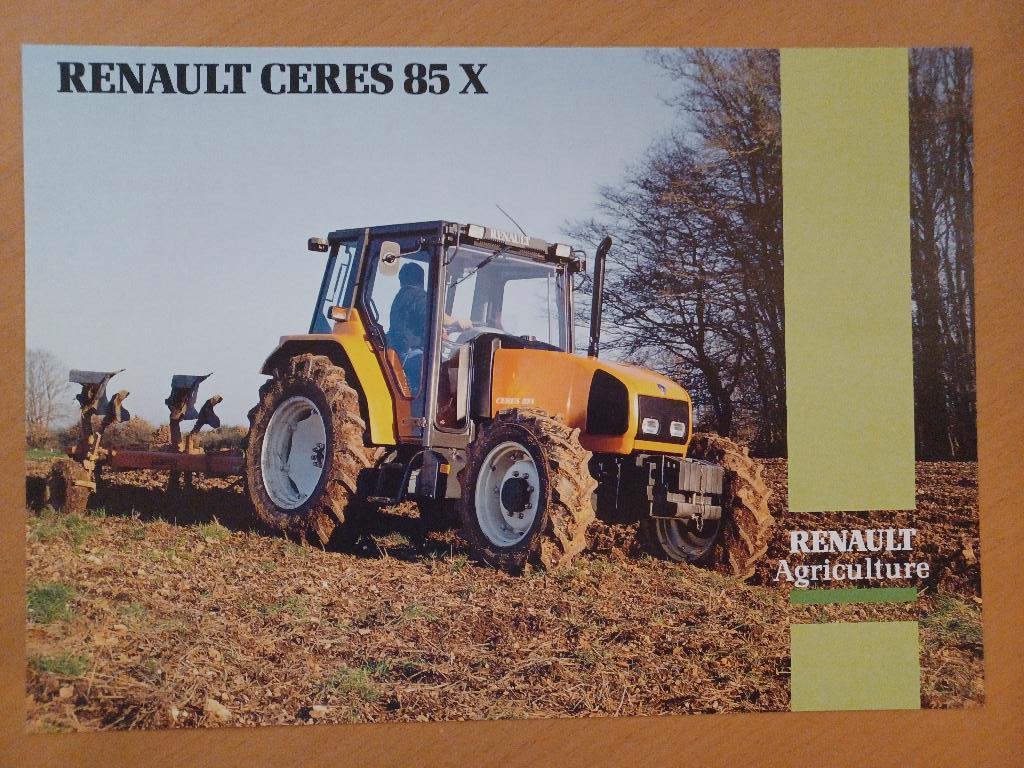Folder Renault Ceres 85 X tractor Nederlandstalig, Verzenden, Gelezen, Tractor en Landbouw
