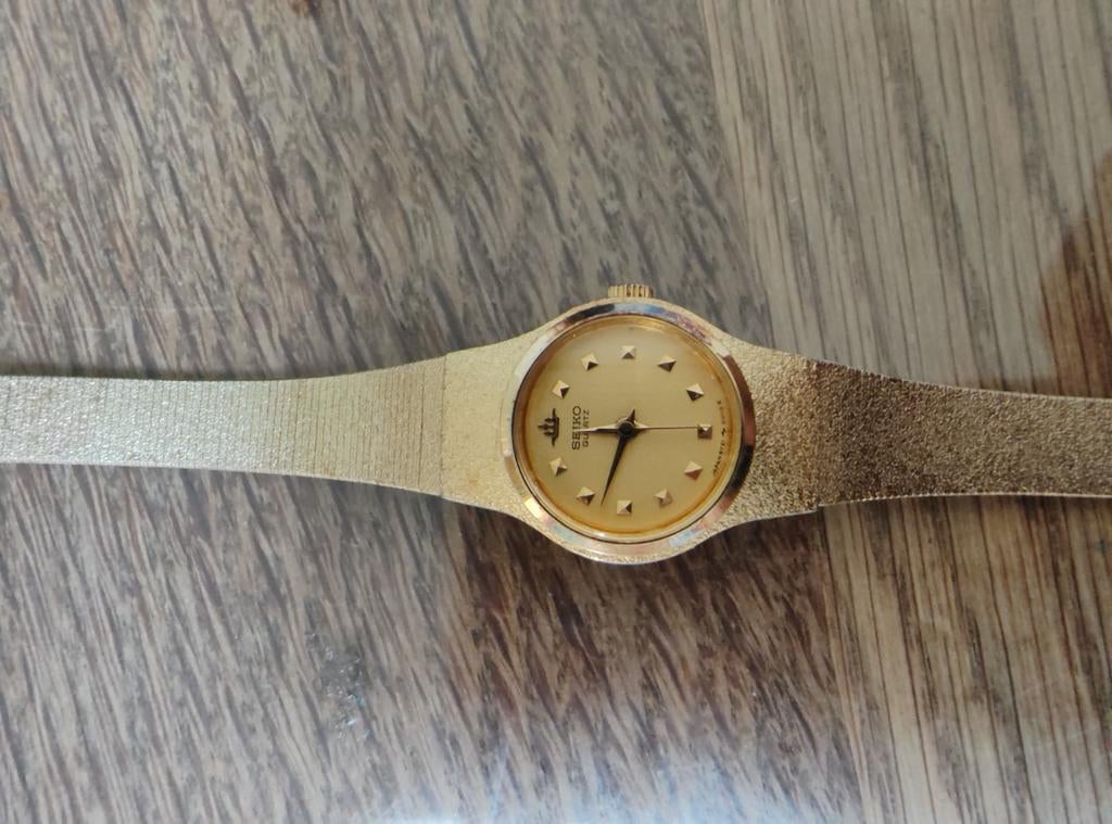 Vintage Seiko Quartz Dameshorloge Goudkleurig, Sieraden, Tassen en Uiterlijk, Horloges | Dames, Gebruikt, Polshorloge, Overige materialen