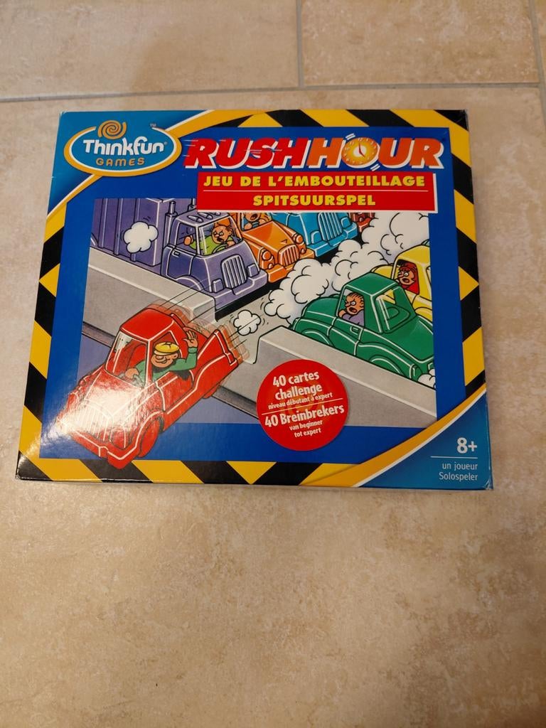 Thinkfun Rush Hour Spitsuurspel - Logica Puzzel, Hobby en Vrije tijd, Gezelschapsspellen | Bordspellen, Zo goed als nieuw, Een of twee spelers