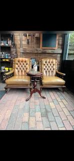 Set chesterfield fauteuils, Gebruikt, Chesterfield, 75 tot 100 cm, Ophalen of Verzenden
