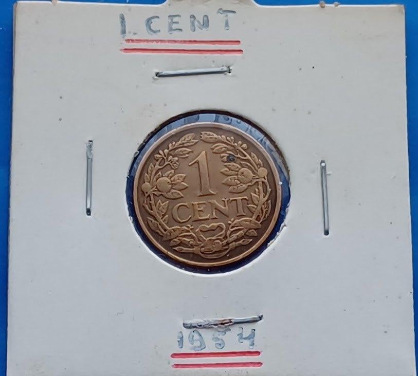1 cent 1954 Nederlandse Antillen - Juliana, Postzegels en Munten, Munten | Nederland, Verzenden, Koningin Juliana, 1 cent, Losse munt