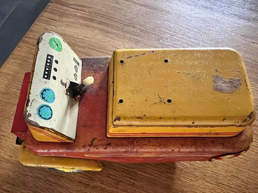 Vintage blikken speelgoed vrachtwagen - Jaren '50, Antiek en Kunst, Ophalen of Verzenden