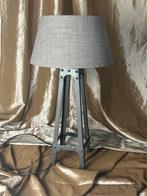 Industriële lampenvoet met stoffen kap - H68 cm, Huis en Inrichting, Lampen | Tafellampen, Ophalen, Gebruikt, 50 tot 75 cm, Nvt