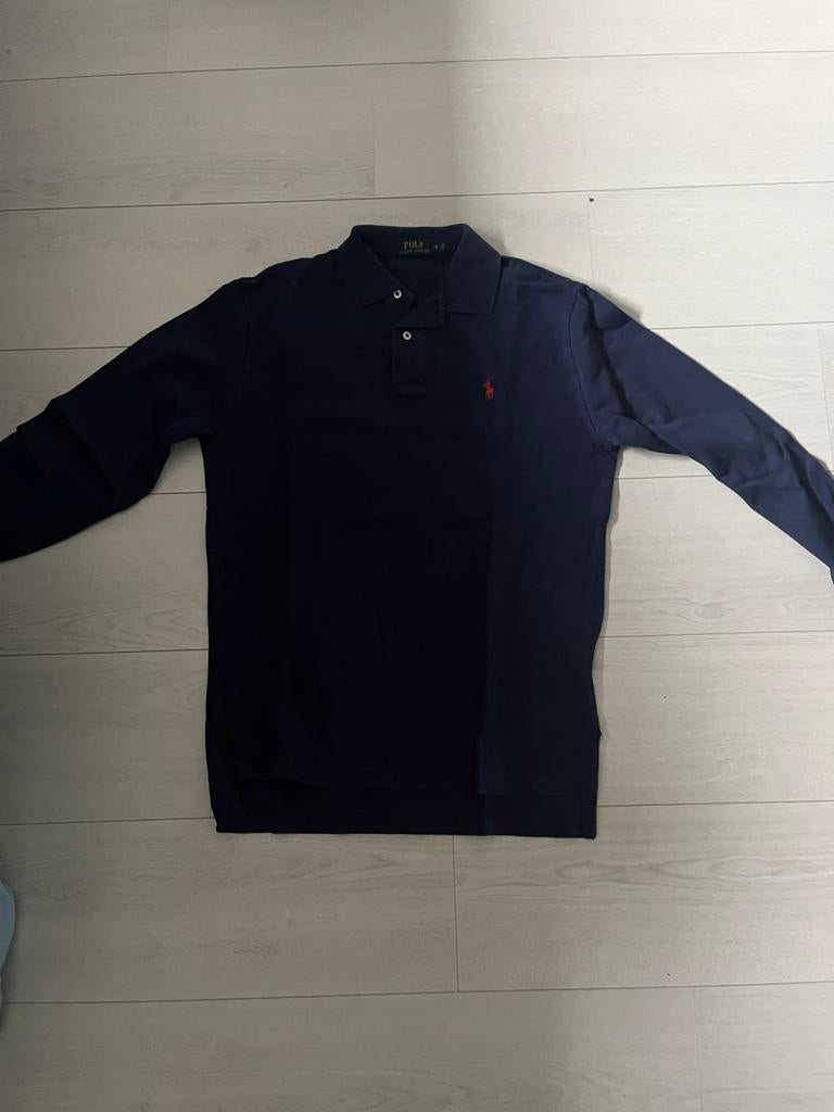 Ralph Lauren longsleeve marineblauw maat S, Kleding | Heren, T-shirts, Ophalen of Verzenden, Zo goed als nieuw, Maat 46 (S) of kleiner