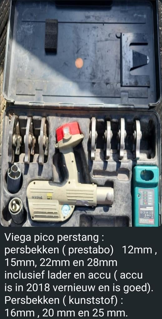 Perstang inclusief 7 pers bekken, Ophalen, Gebruikt