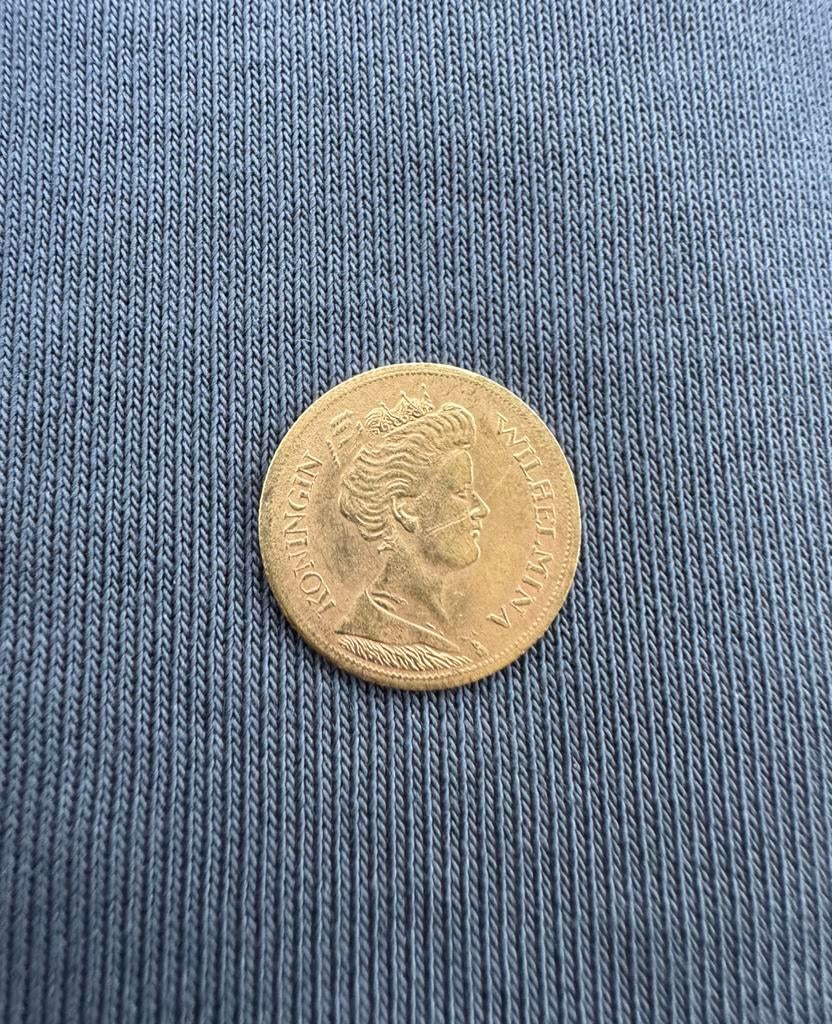 Gouden vijfje 1912 Wilhelmina, Postzegels en Munten, Munten | Nederland, Ophalen of Verzenden, Koningin Wilhelmina, 5 gulden, Goud