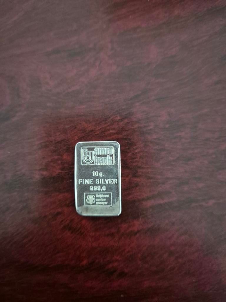 0.999 zilverbaar 10 gram Drijfhout Amro Bank, Ophalen of Verzenden, Zilver
