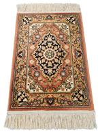 Vintage oosters wol vloerkleed medallion mini 50x71cm, 50 tot 100 cm, Crème, Onbekend, Onbekend