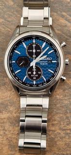Seiko Solar Chronograph Macchina Sportiva herenhorloge, Staal, Polshorloge, Nieuw, Ophalen of Verzenden