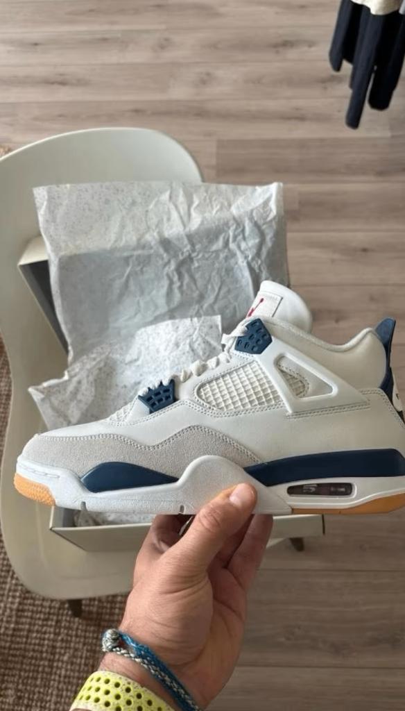 Nike SB x Air Jordan 4 Navy Blue EU 43, Blauw, Air Jordan, Nieuw, Ophalen of Verzenden