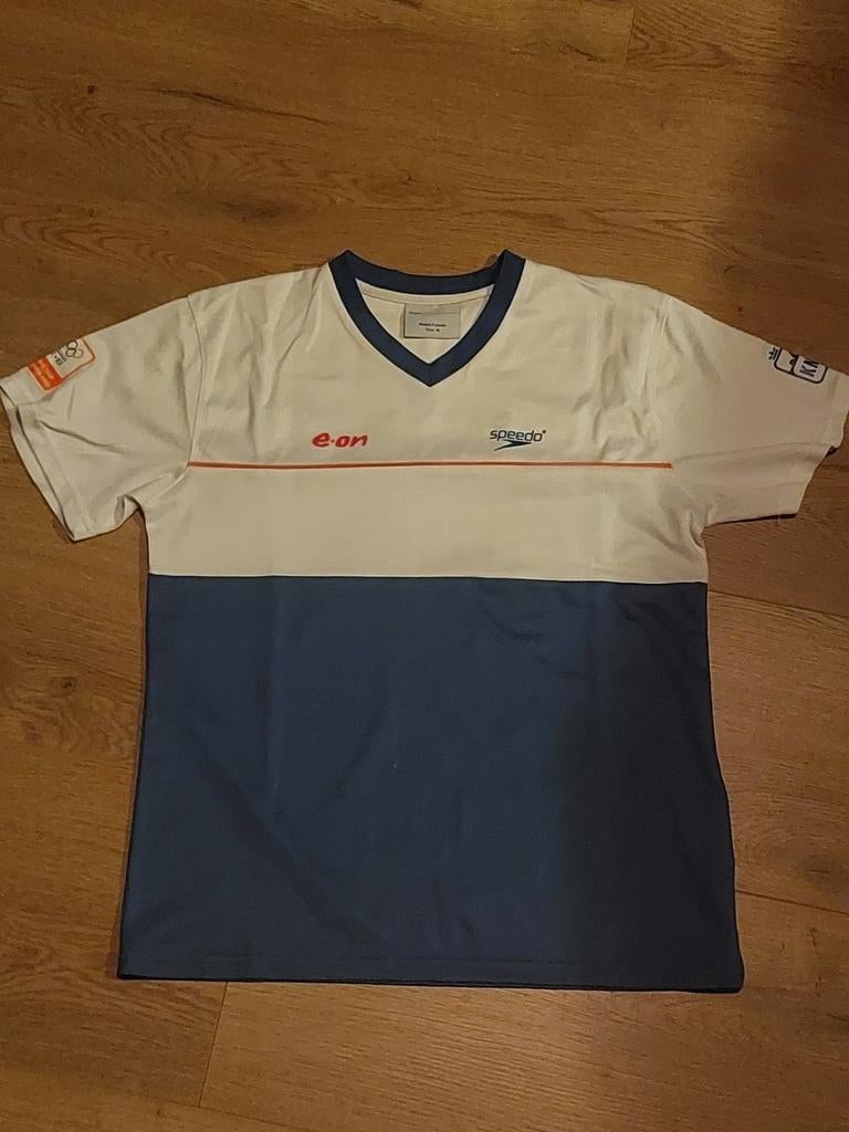 TeamNL NOC*NSF Speedo sportshirt - Blauw/Wit Maat M, Maat 38/40 (M), Blauw, Overige typen, Zo goed als nieuw