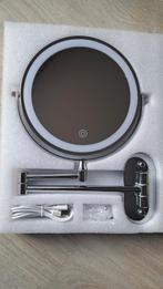 *Mirlux make-up/scheerspiegel oplaadbaar met LED verlichting, Minder dan 50 cm, Rond, Nieuw, Ophalen of Verzenden