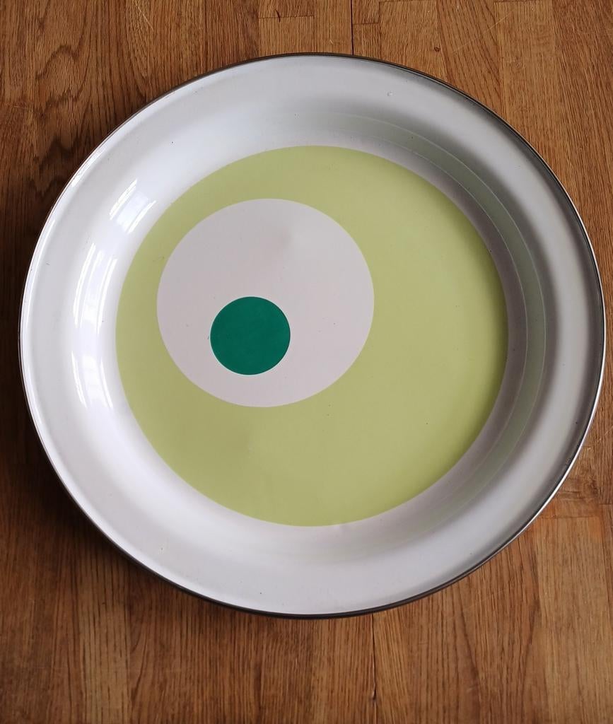 Vintage Ikea emaille schaal of dienblad, Overige materialen, Gebruikt, Ophalen of Verzenden, Schaal of Schalen