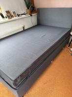 Boxspring Alta 120 x 200 donkergrijs, Ophalen, Zo goed als nieuw, Twijfelaar, 120 cm