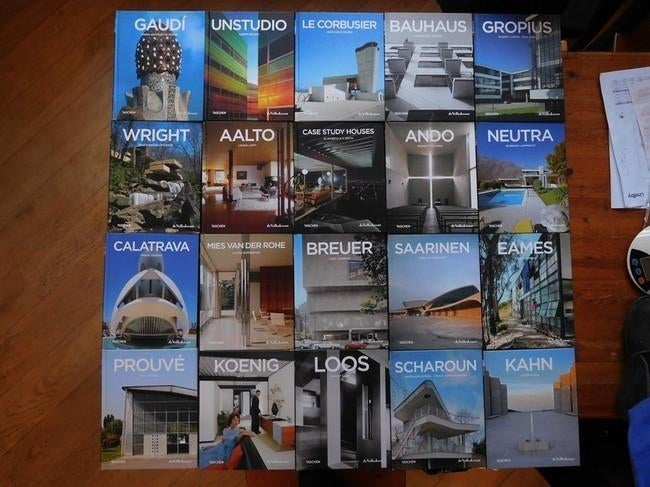 Wereldarchitecten complete serie Volkskrant Taschen, Boeken, Kunst en Cultuur | Architectuur, Ophalen of Verzenden, Zo goed als nieuw