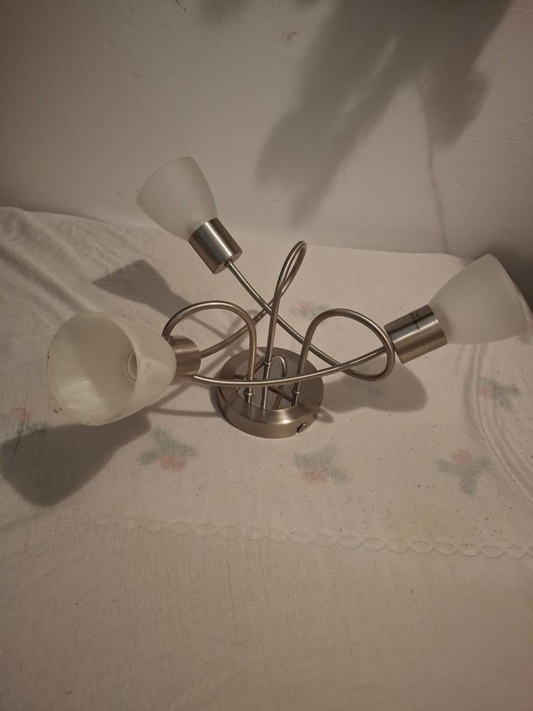 Moderne plafondlamp met 3 spots, Ophalen