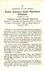 Martens Peter Joannes J.M. Dinslaken 1909-1962 Mook, Ophalen of Verzenden