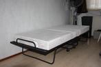 Luxe Opvouwbaar /opklapbed met matras, Ophalen, Verstelbaar, Eenpersoons, Zwart
