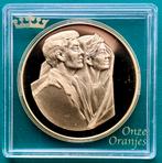 11 munten Koningshuis Nederland brons verguld, Postzegels en Munten, Ophalen of Verzenden, Koningin Beatrix, Overige waardes, Losse munt