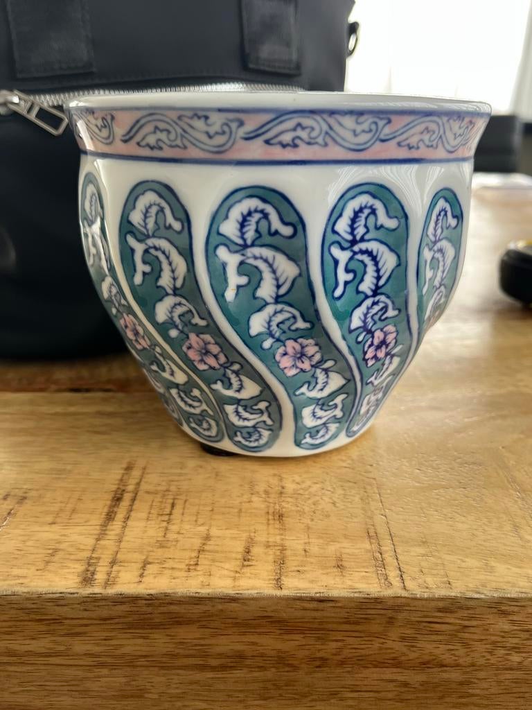 Decoratieve Chinese bloempot met traditioneel patroon, Antiek en Kunst, Ophalen of Verzenden