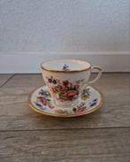 Fenton china kopje schotel england vintage retro bloemen, Ophalen of Verzenden