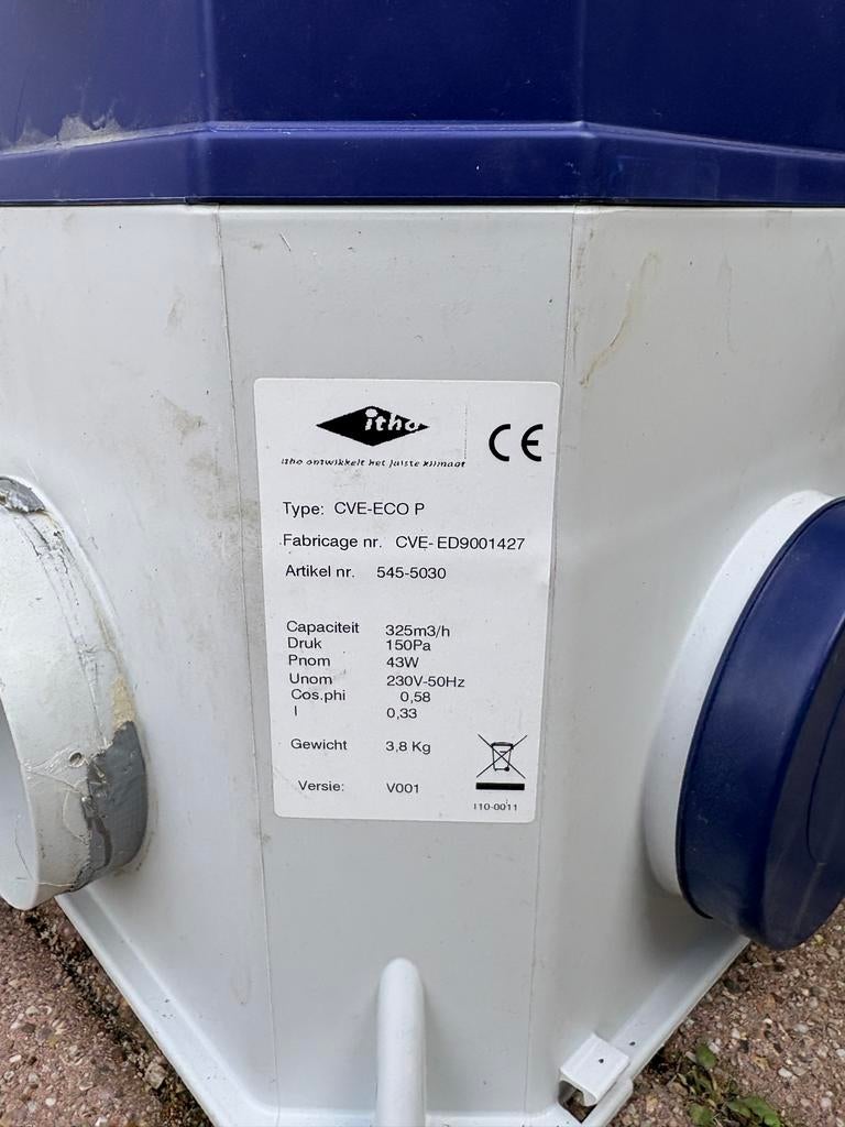iTho Ventilatiebox, Ophalen of Verzenden, Gebruikt, Ventilator