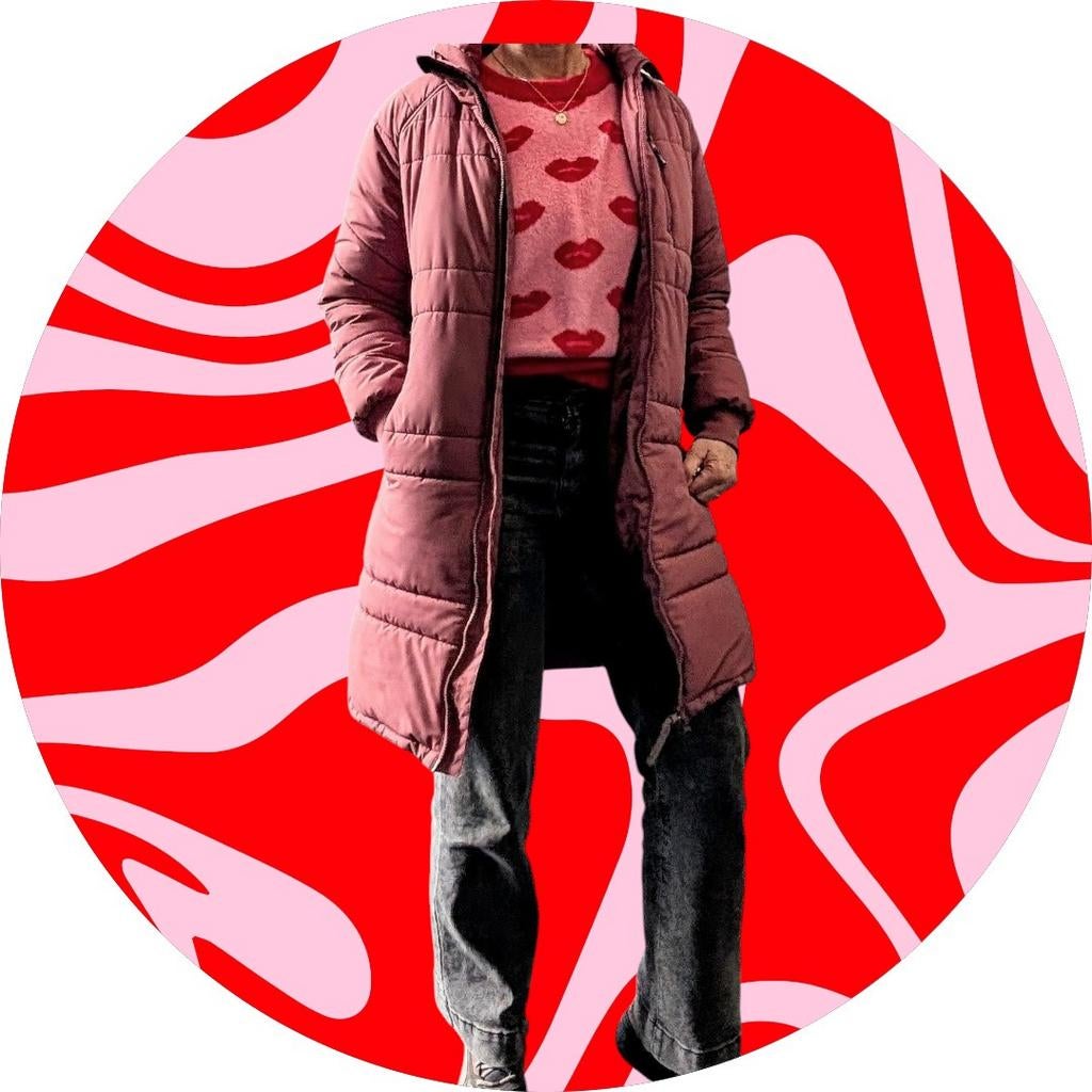 Protest gewatteerde winterjas parka mauve roze maat L 40, Kleding | Dames, Jassen | Winter, Protest, Ophalen of Verzenden, Zo goed als nieuw