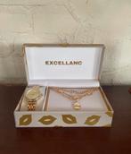 Horloge en ketting Excellanc, Ophalen of Verzenden, Zo goed als nieuw, Goud, Overige materialen